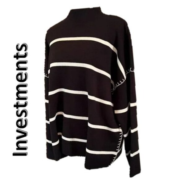 Investments Sweaters - Pull Over Sweater with Cute Stitching Detail